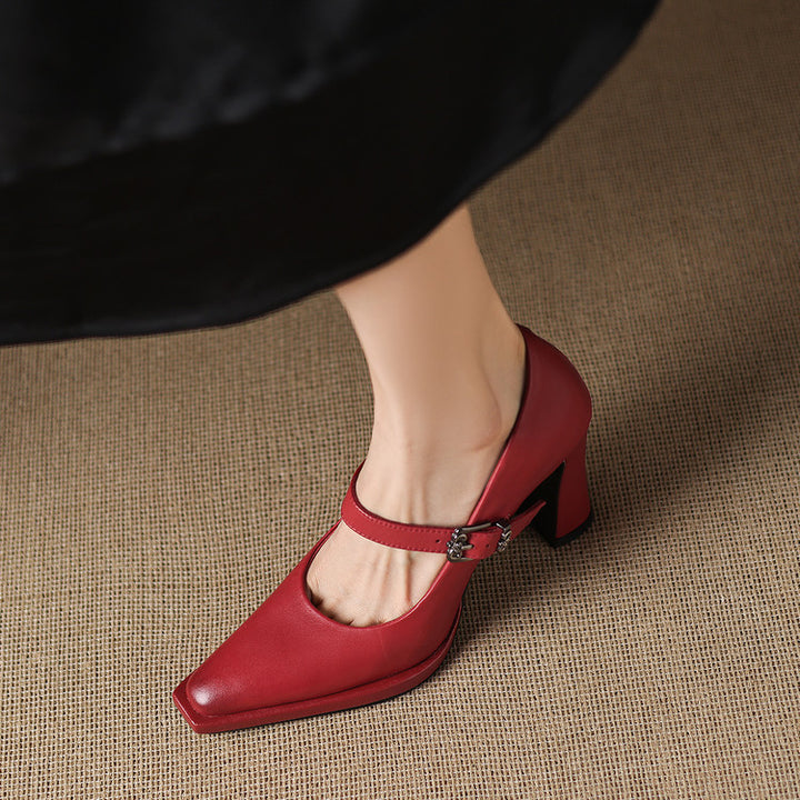 Claya Genuine Leather Heels