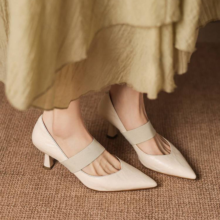 Cyra Genuine Leather Heels