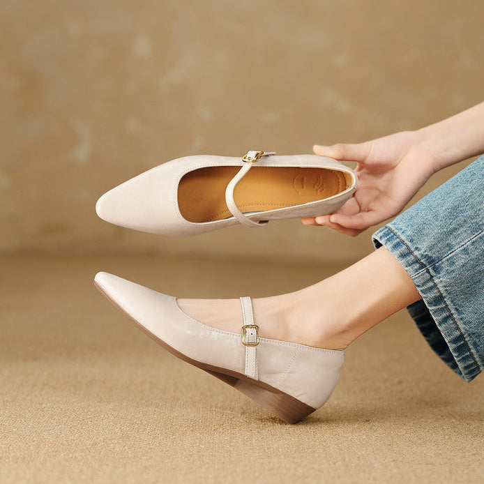 Rena Genuine Leather Pumps