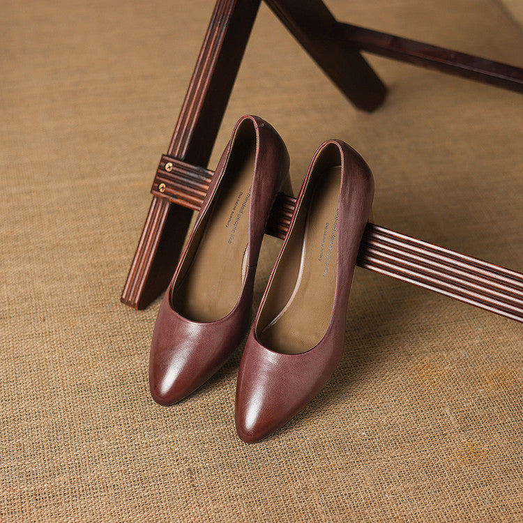 Velia Genuine Leather Heels
