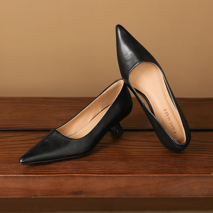 Revia Genuine Leather Heels