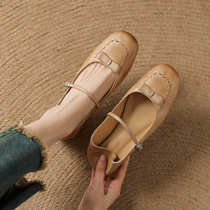 Leva Genuine Leather Flats