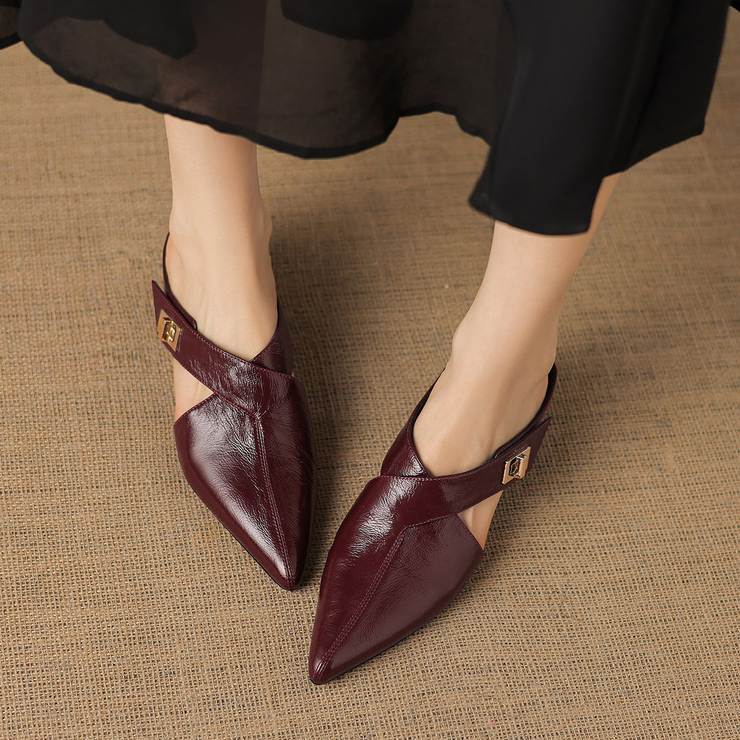 Eyla Genuine Leather Mules