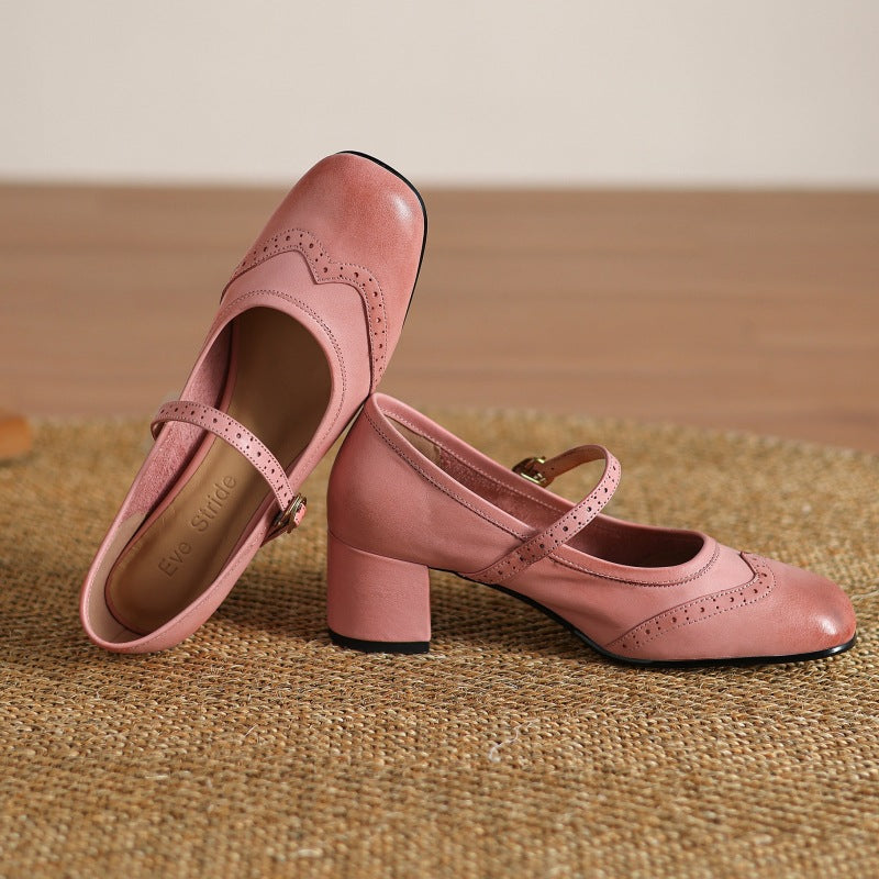 Cressa Genuine Leather Mary Jane Pumps