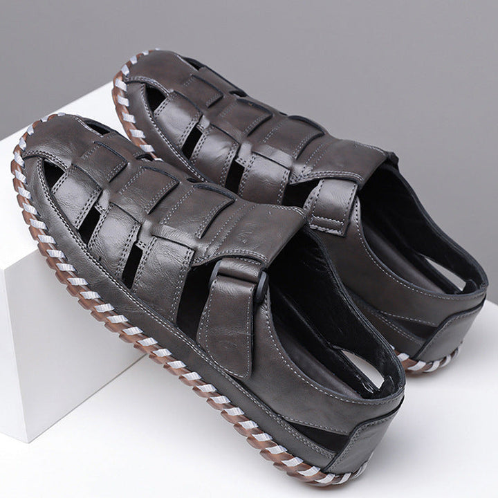 Kevan Closed-Toe Leather Sandals
