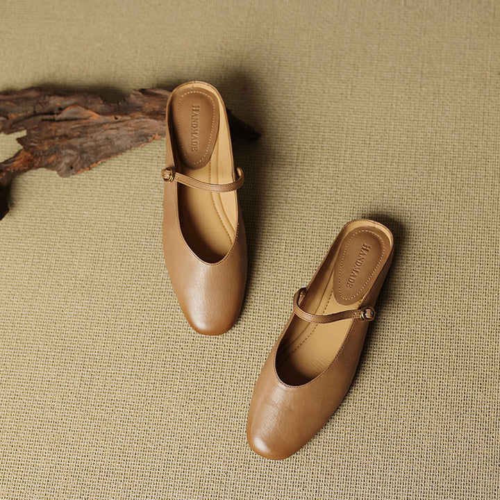 Lora Genuine Leather Mules