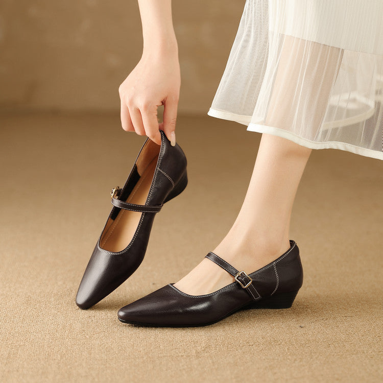Rena Genuine Leather Pumps