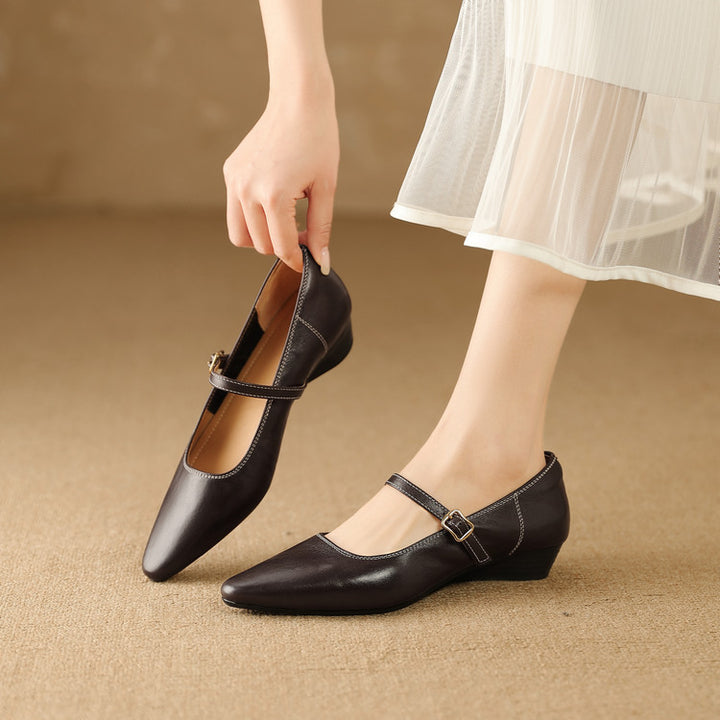 Rena Genuine Leather Pumps