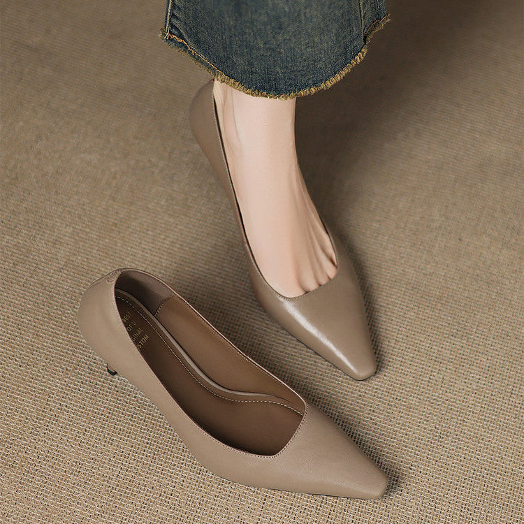 Enne Genuine Leather Heels