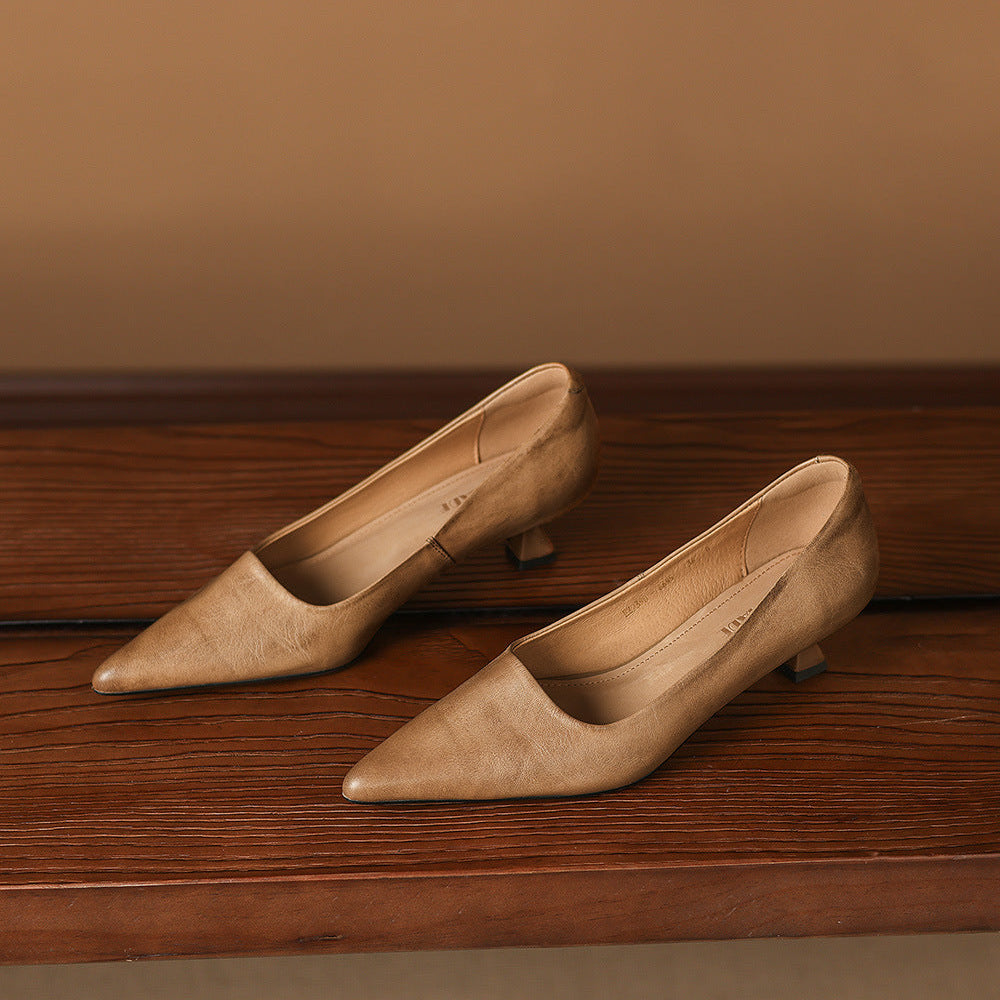 Revia Genuine Leather Heels