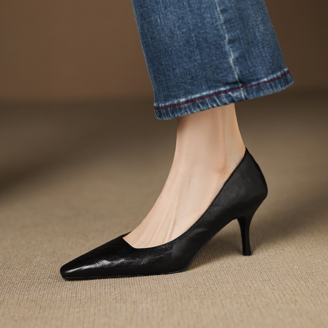 Enne Genuine Leather Heels