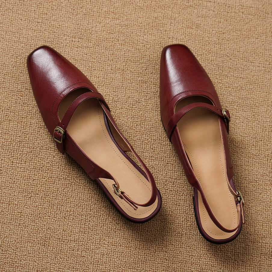 Taver Genuine Leather Slingbacks