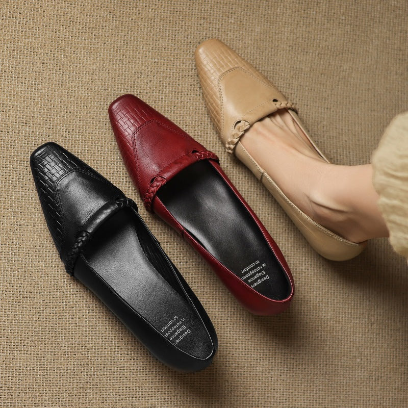 Elsi Genuine Leather Wedge Pumps