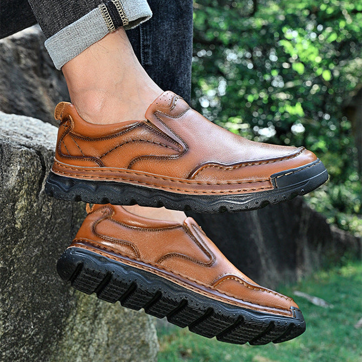 Atlas Genuine Leather Slip-On Shoes