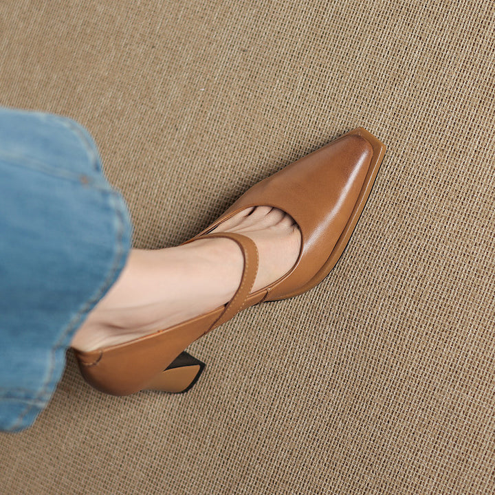 Claya Genuine Leather Heels