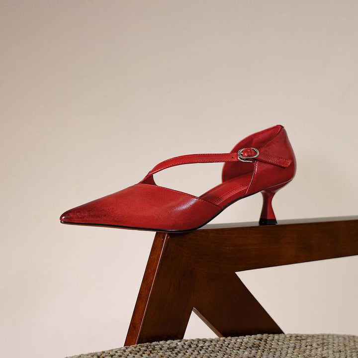 Vela Genuine Leather D'Orsay Pumps