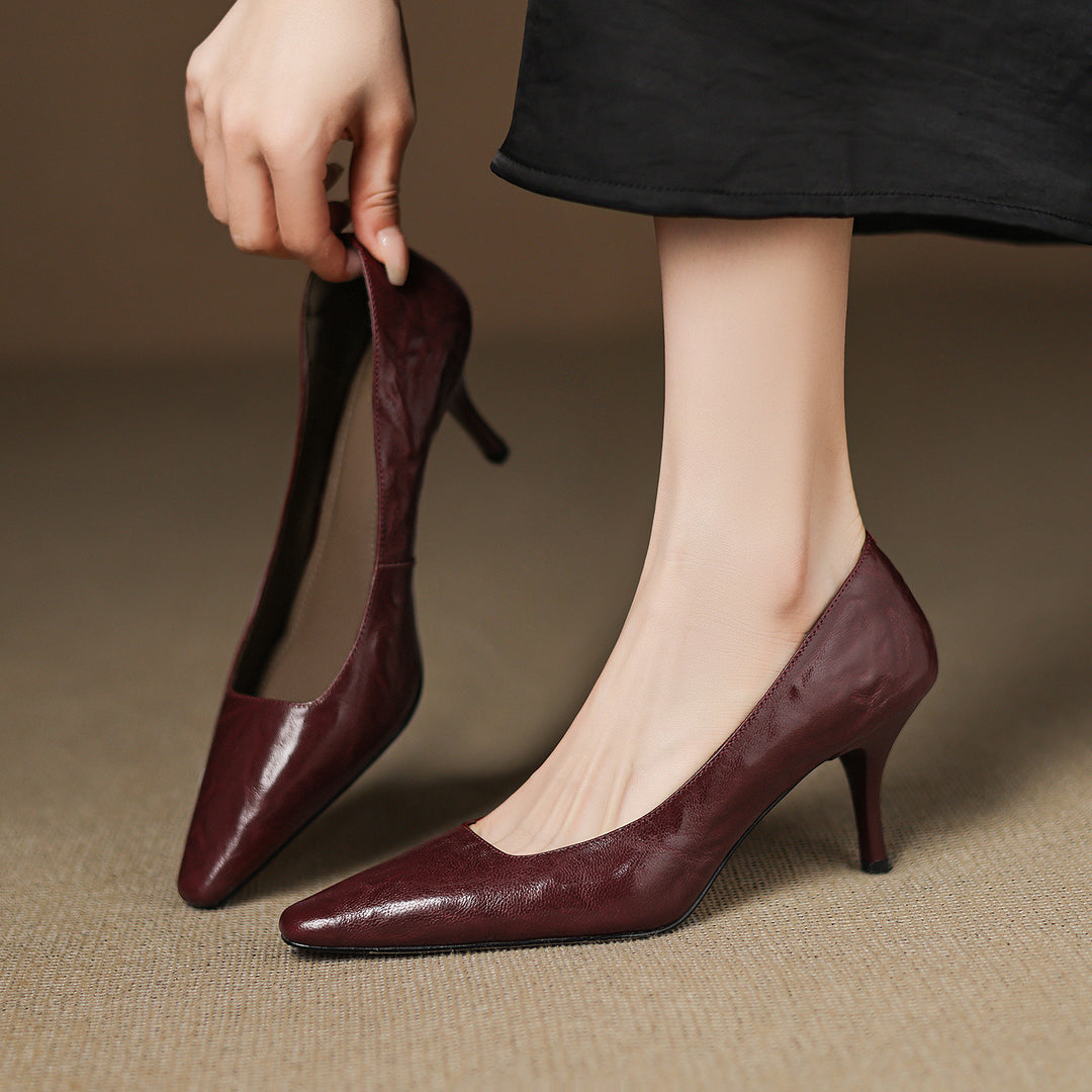 Enne Genuine Leather Heels
