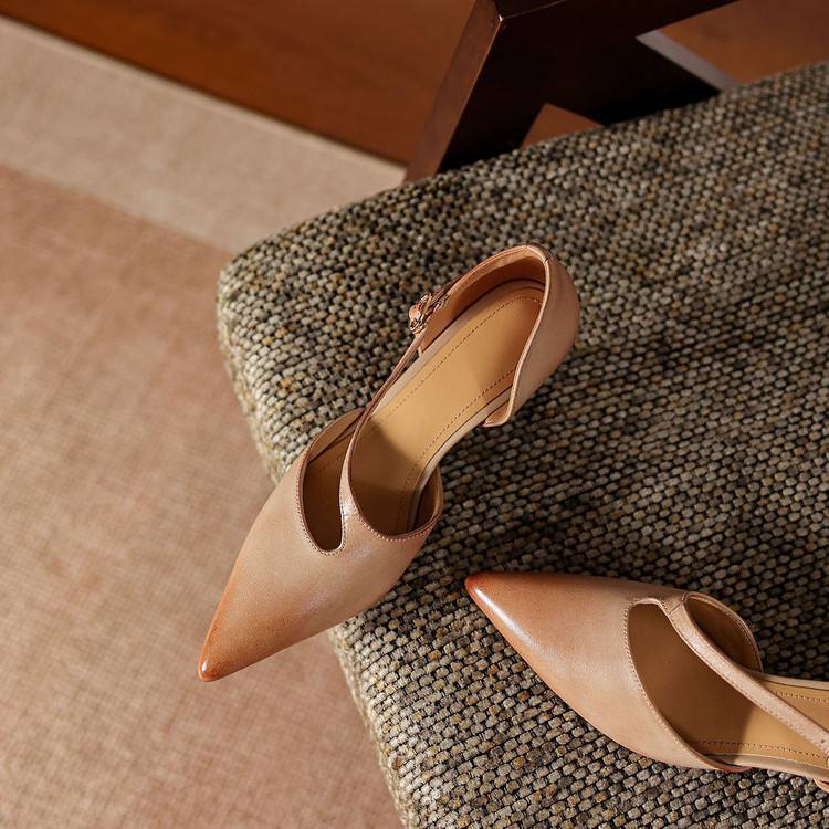 Vela Genuine Leather D'Orsay Pumps