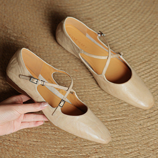 Eclan Genuine Leather Flats