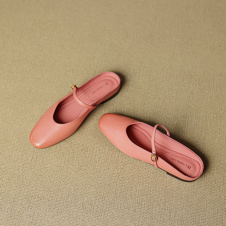 Lora Genuine Leather Mules