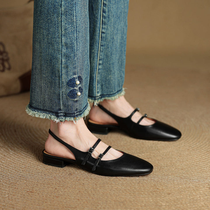 Elira Genuine Leather Flats