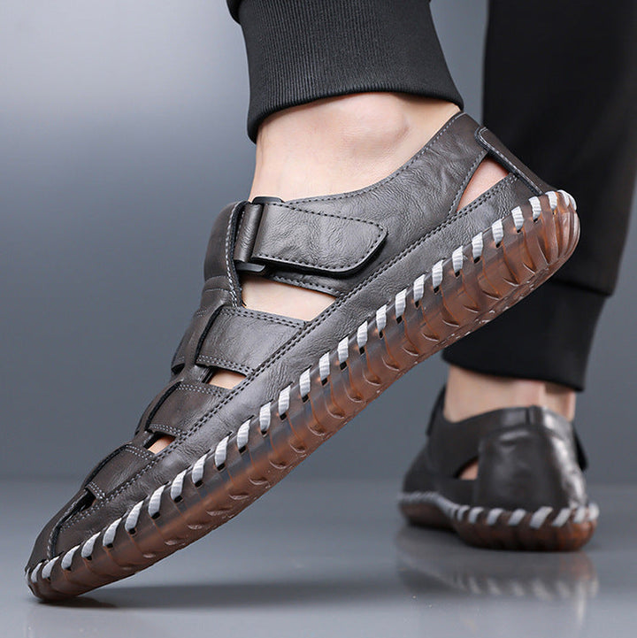 Kevan Closed-Toe Leather Sandals