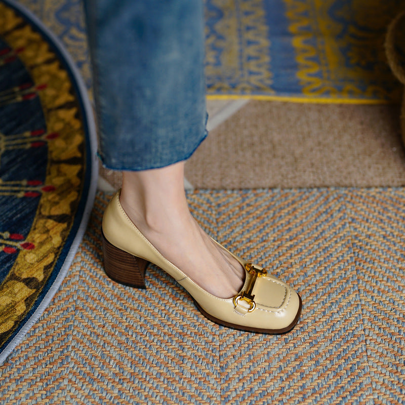 Velyn Genuine Leather Heels