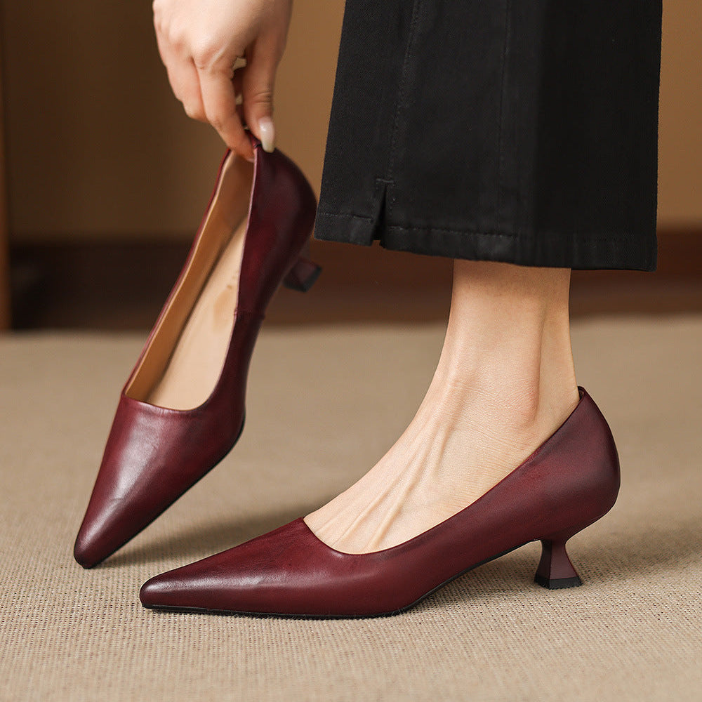 Revia Genuine Leather Heels