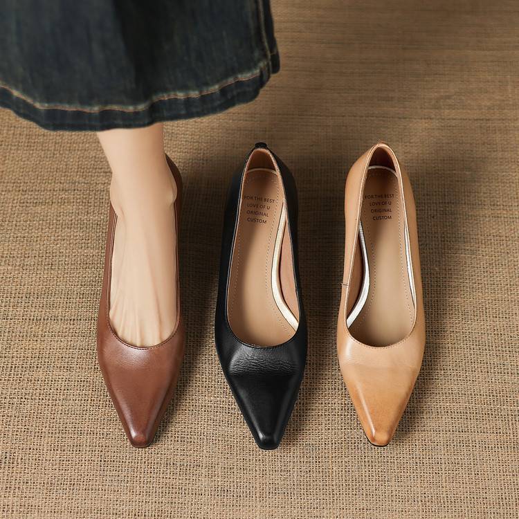 Zyla Genuine Leather Heels
