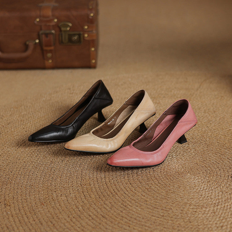 Liora Genuine Leather Heels