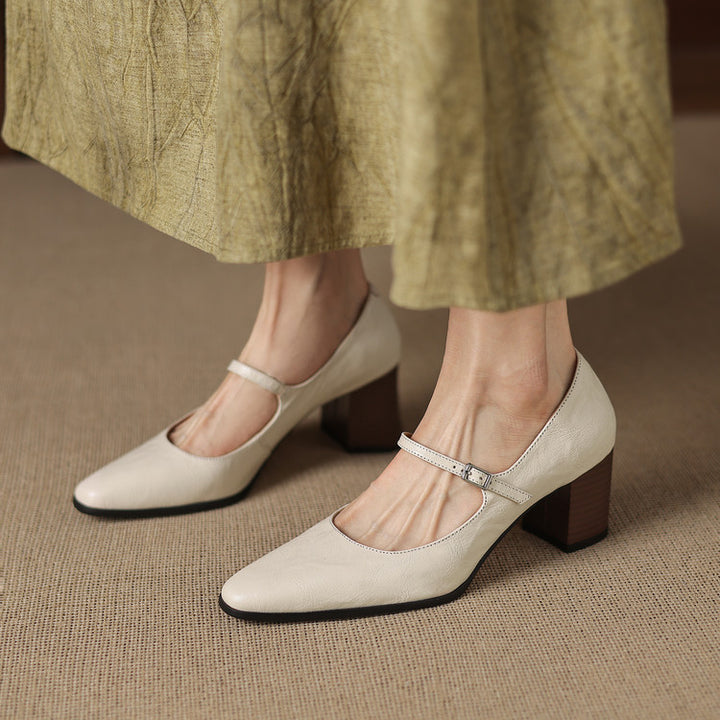 Veria Genuine Leather Heels