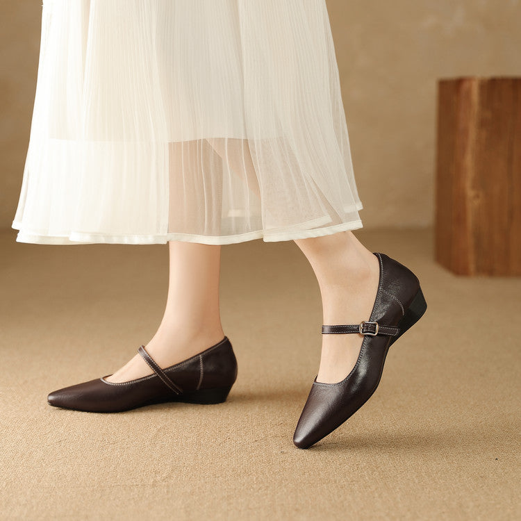 Rena Genuine Leather Pumps