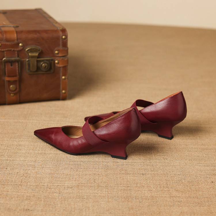 Tiera Genuine Leather Heels