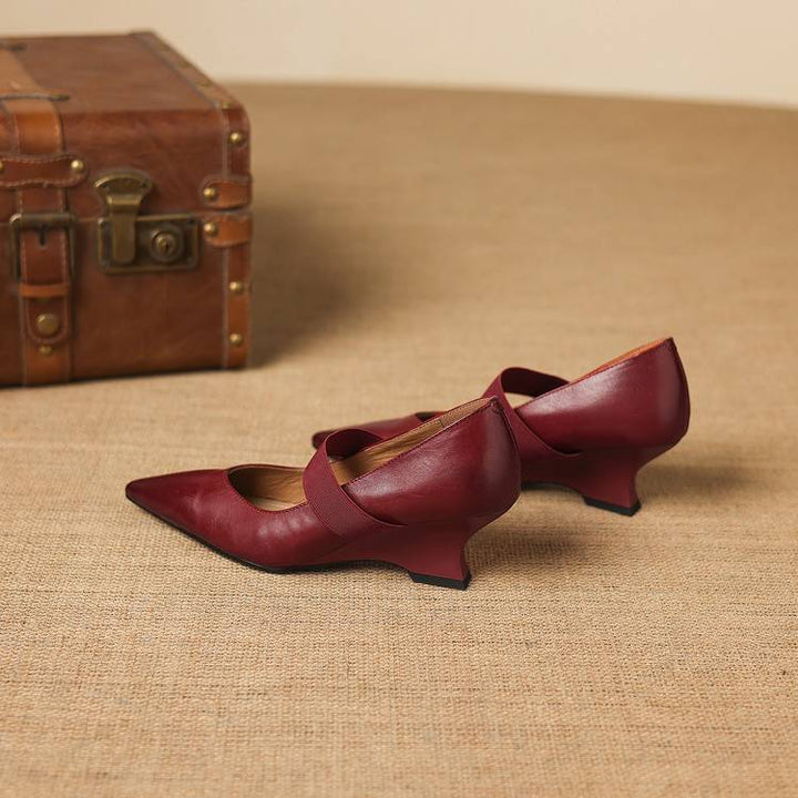 Tiera Genuine Leather Heels