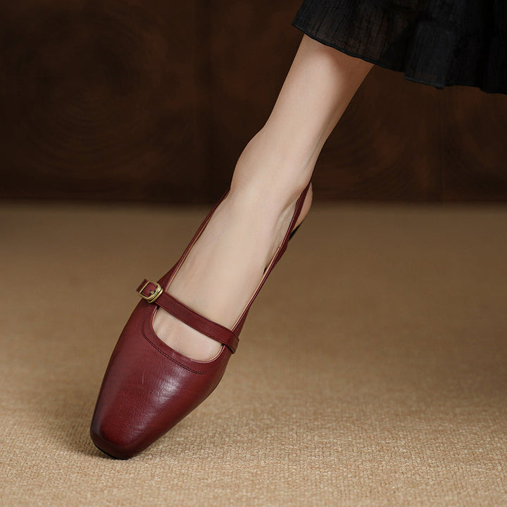Taver Genuine Leather Slingbacks