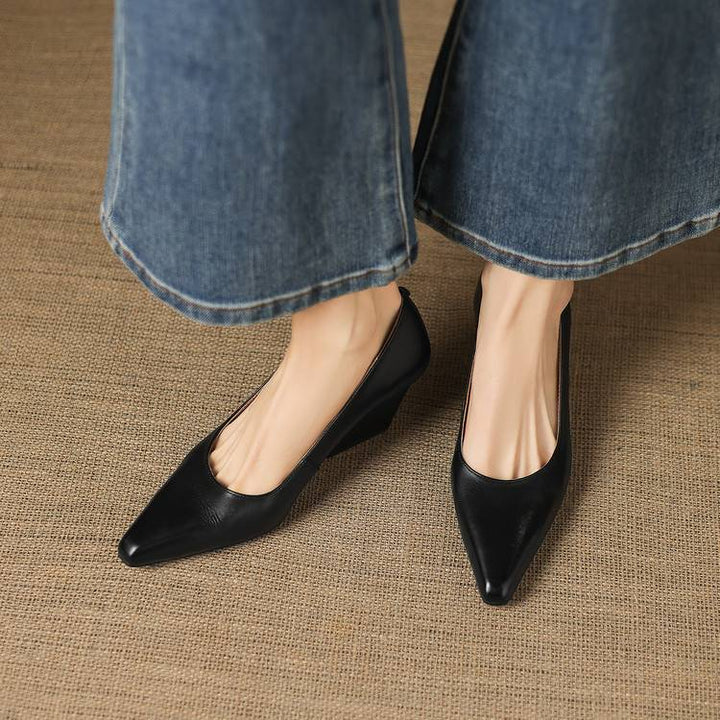 Zyla Genuine Leather Heels