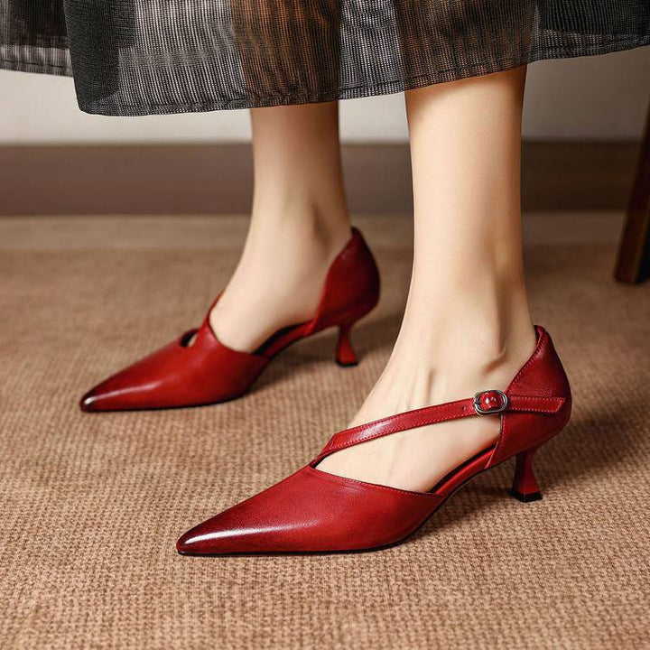 Vela Genuine Leather D'Orsay Pumps