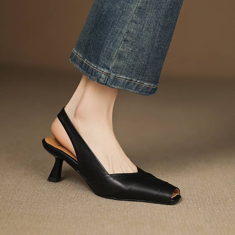 Zyke Genuine Leather Slingbacks