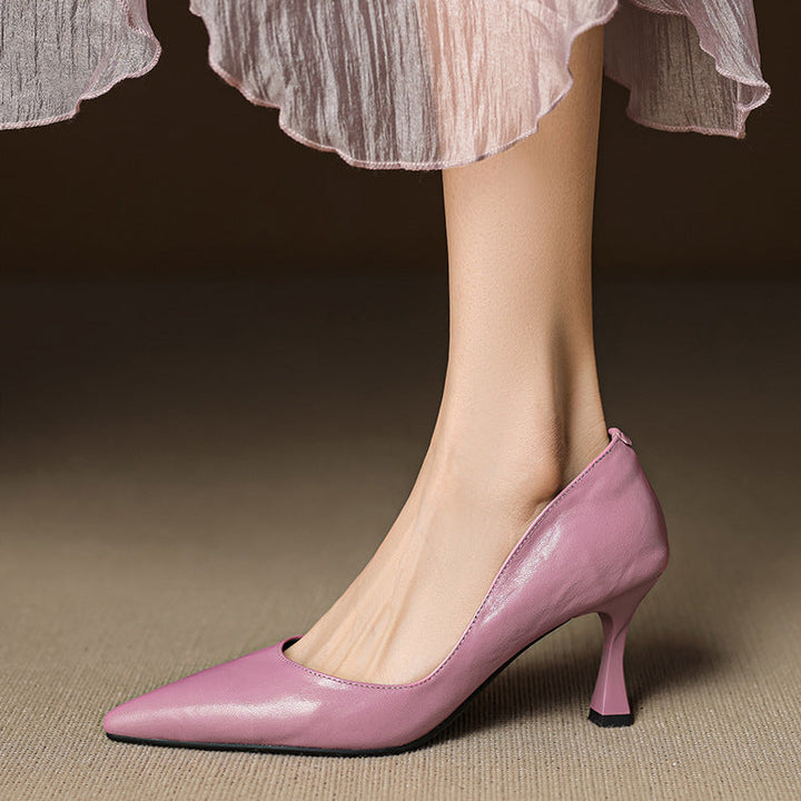Viora Genuine Leather Heels