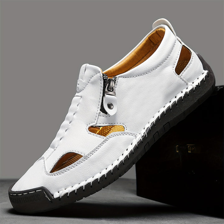 Axell Leather Closed-Toe Fisherman Sandals