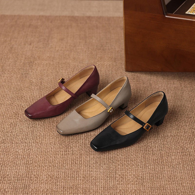 Aira Genuine Leather Heels