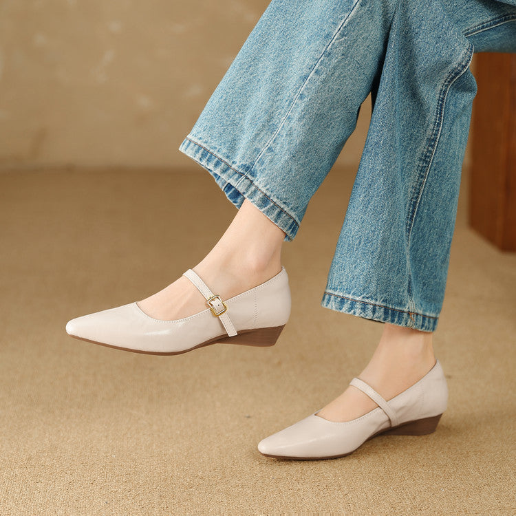 Rena Genuine Leather Pumps
