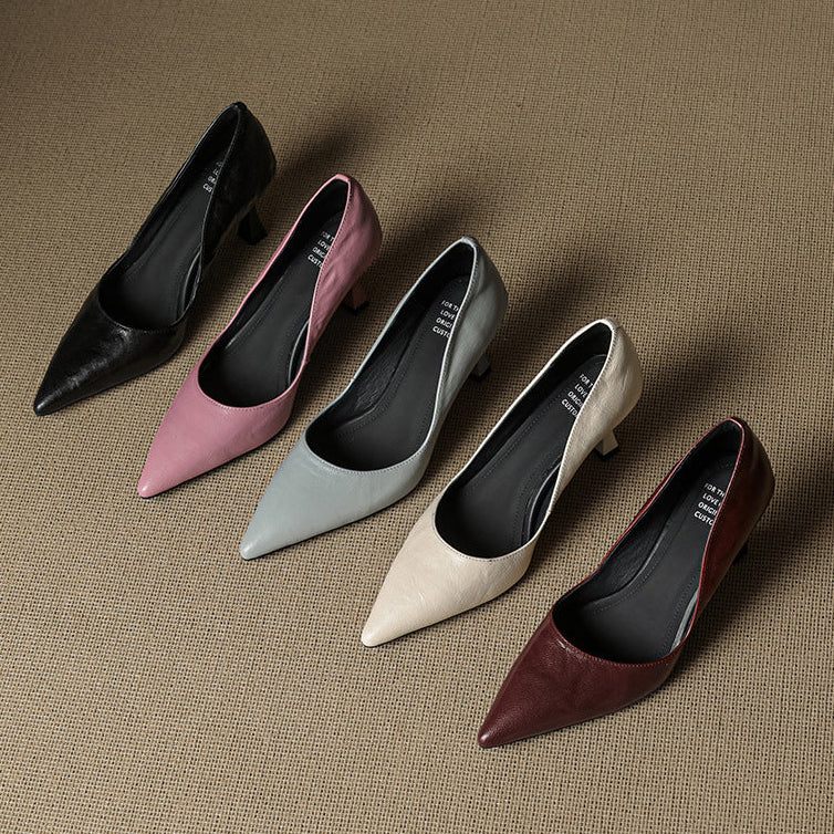 Viora Genuine Leather Heels