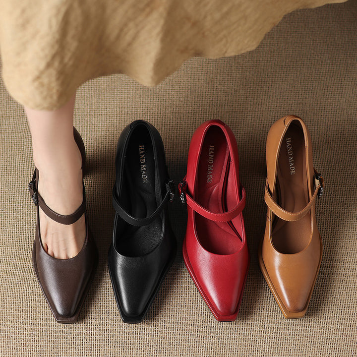 Claya Genuine Leather Heels