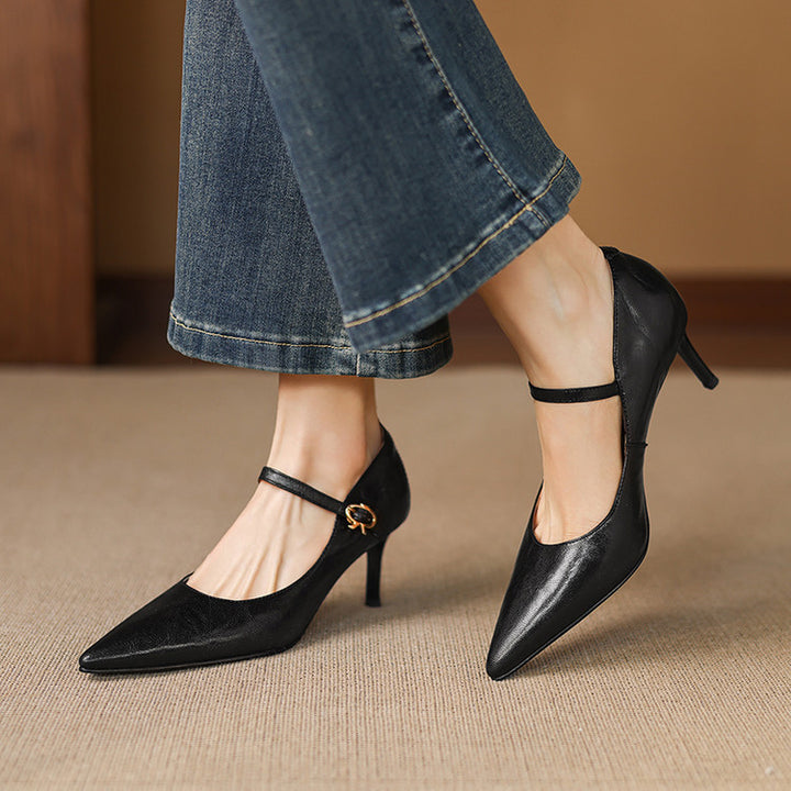 Eda Genuine leather Pointed-Toe Pumps