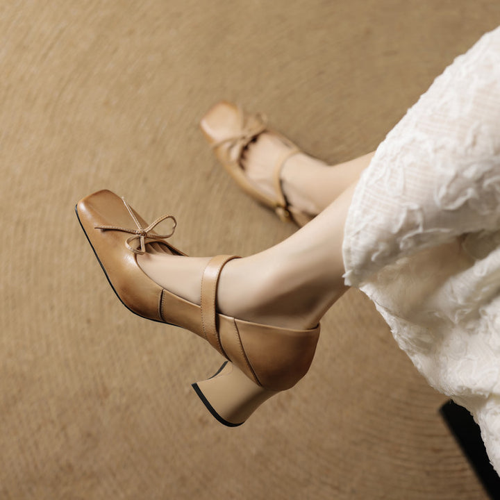 Emara Genuine Leather Heels