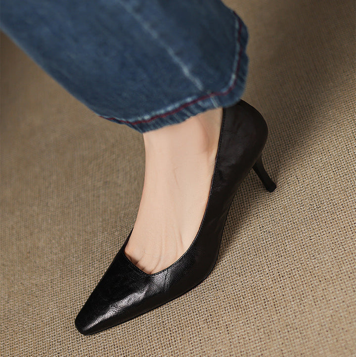 Enne Genuine Leather Heels