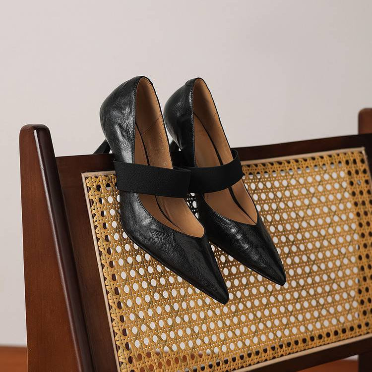 Cyra Genuine Leather Heels