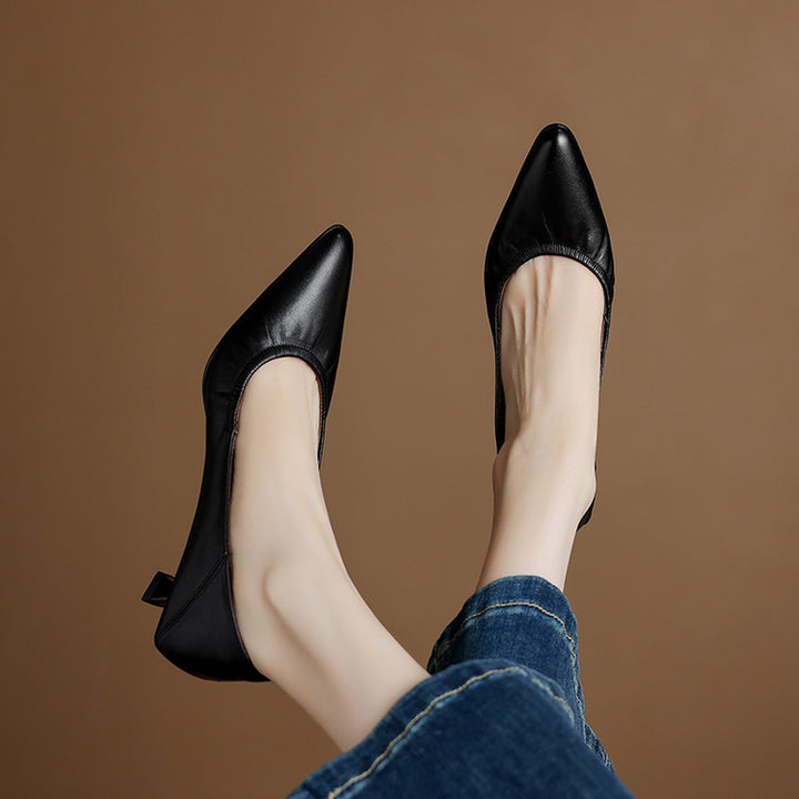 Liora Genuine Leather Heels