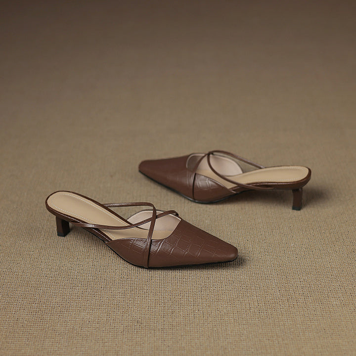 Mire Genuine Leather Mules